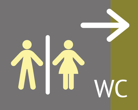 Men and Women Signs, WC icons, Restroom Signs, Toilet Pictograms. Vector illustration Eps 10のイラスト素材