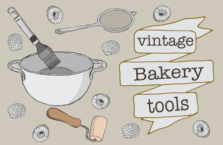 Kitchen tools collection. Vector illustration Eps 10のイラスト素材
