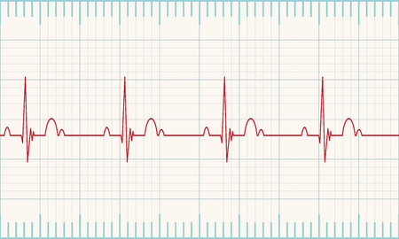 Medical heart monitor measuring heartbeat rate with white background. Vector illustration Eps 10のイラスト素材
