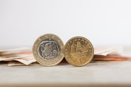 Euro or Drachmaの写真素材