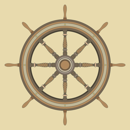 Steering wheel for ship EPS 10のイラスト素材