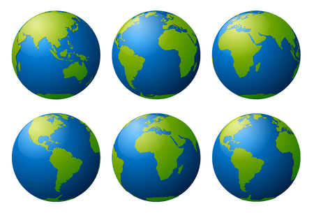 Globe earth vector iconsのイラスト素材