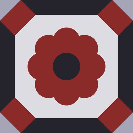 Encaustic tiles seamless pattern EPS 10のイラスト素材