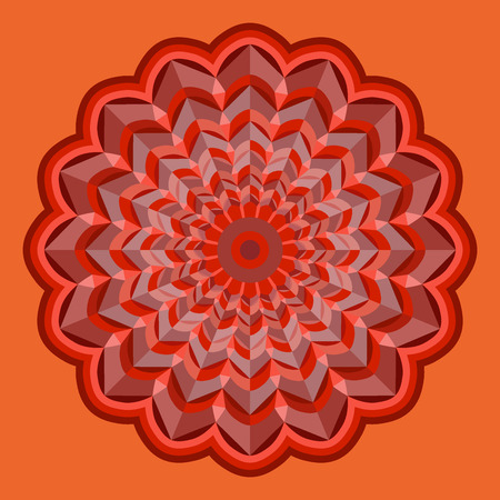 Rosette in orange paletteのイラスト素材