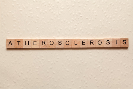 The word atherosclerosis formed with lettersの写真素材