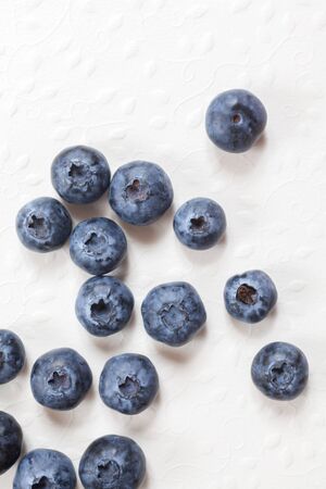 Fresh blueberry on white backgroundの写真素材