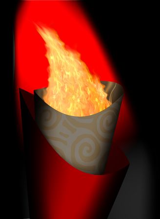 Torch fire flameの写真素材