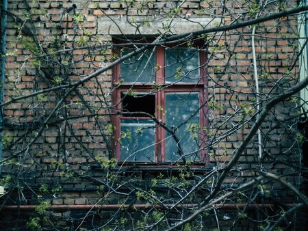 Russian courtyard conveying the atmosphere and romance of the countryの写真素材