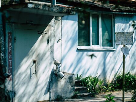 Russian courtyard conveying the atmosphere and romance of the countryの写真素材