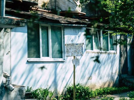Russian courtyard conveying the atmosphere and romance of the countryの写真素材