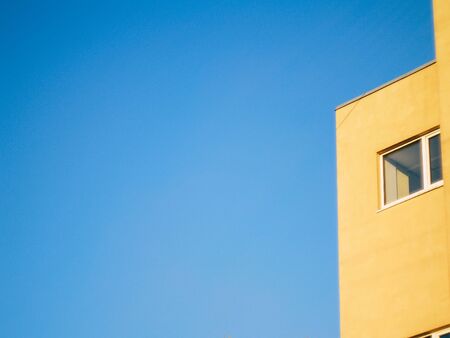 parts of the building the architecture is yellowの写真素材