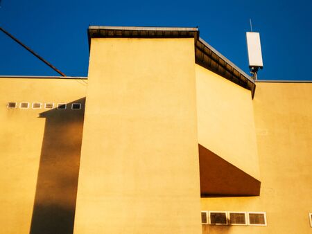 parts of the building the architecture is yellowの写真素材