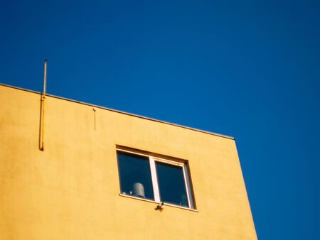 parts of the building the architecture is yellowの写真素材