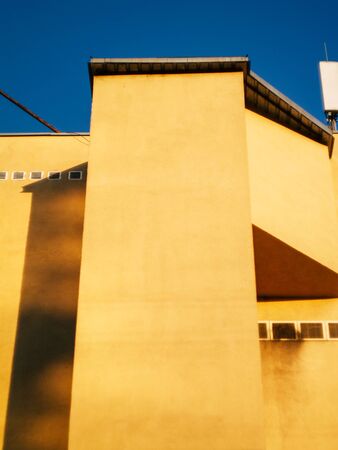 parts of the building the architecture is yellowの写真素材
