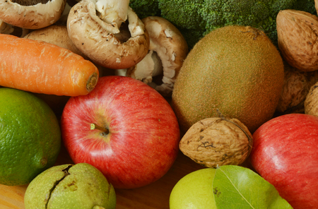 Many fruits and vegetablesの写真素材