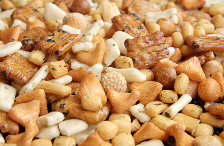 Party snack mix; Snacks are important in the partyの写真素材