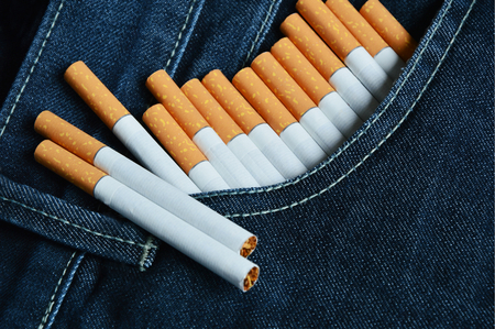 Cigarettes Smoking long, but life will be shortened.の写真素材