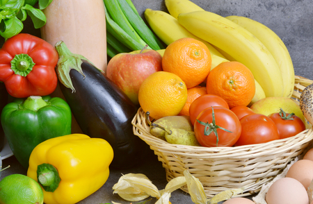 Colorful fruits and vegetablesの写真素材