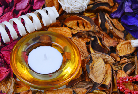 colorful, various scents of potpourri and decor itemsの写真素材