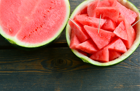 Watermelon is the Perfect Summer Fruit. The fruit helpful for losing weight.の写真素材