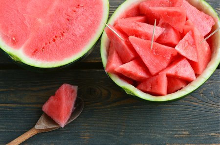 Watermelon is the Perfect Summer Fruit. The fruit helpful for losing weight.の写真素材