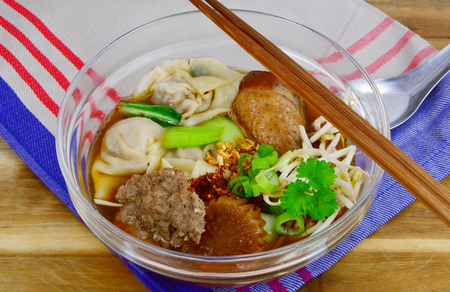 Soup with radish and dried squid is Thailand traditional foodの写真素材