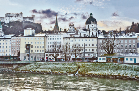 Salzburg Austria landscape with buildingのeditorial素材