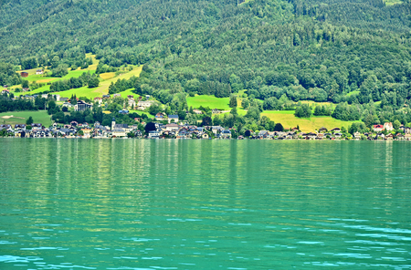Attersee,Kammersee or Lake Atter is  is the largest lake of the Salzkammergutの写真素材