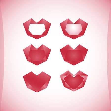 Set of Valentineのイラスト素材