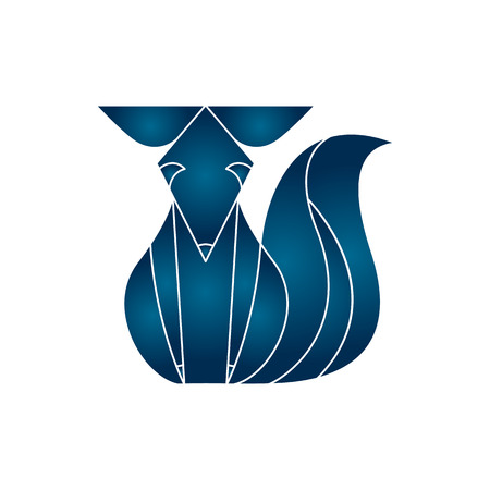 Vector image of fox on a white backgroundのイラスト素材