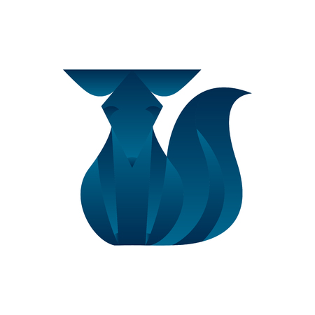 Vector image of fox on a white background.のイラスト素材