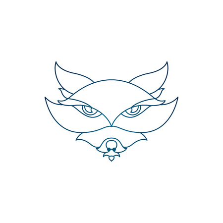 decorative fox Vector image of fox on a white background.のイラスト素材
