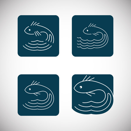 Fish abstract vector design  templateのイラスト素材