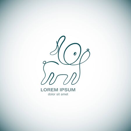 dog label - vector illustration, Pet  のイラスト素材