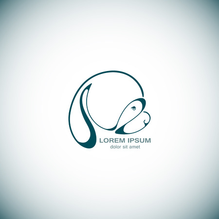 dog label - vector illustration, Pet  のイラスト素材