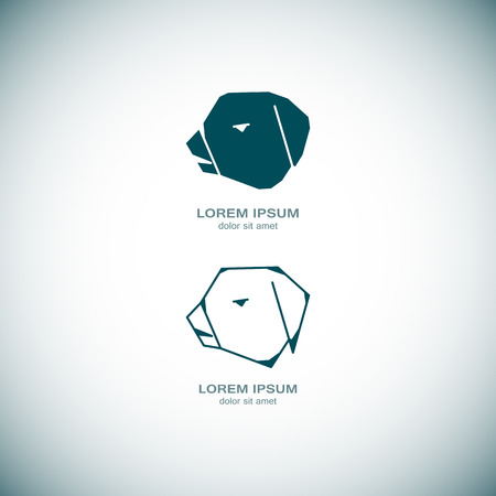 Abstract Dog Logo Design Template, Pet icon symbol design, Logo templateのイラスト素材