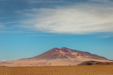 Atacama Desert dramatic volcanic landscape at Sunset, Northern Chile, South Americaの写真素材