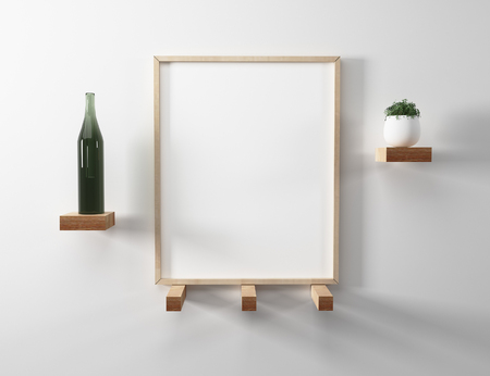 poster frame mock upの写真素材
