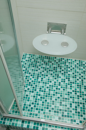 Seat in the shower roomの写真素材