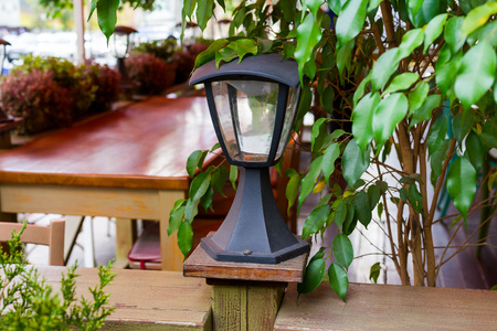 outdoor all-weather lantern for the summer terraceの写真素材