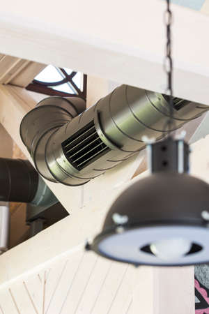 ventilation pipe in the interior of the treeの写真素材