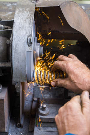 manufacture of parts in the machineの写真素材