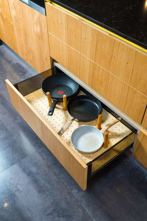 Furniture shelf for storing dishesの写真素材
