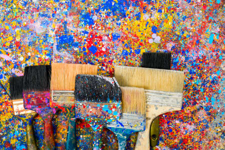 Brush for painting on the background of paint