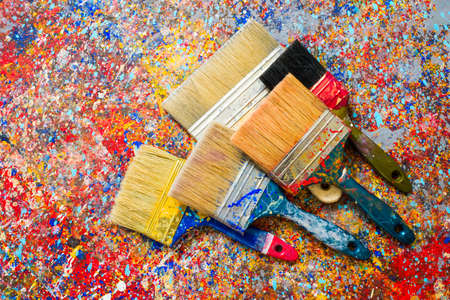 Brush for painting on the background of paint