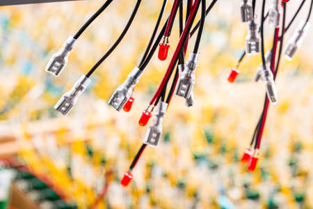 terminals on wiresの写真素材