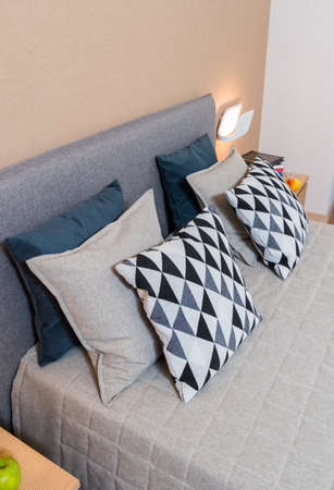 Pillows on the bed