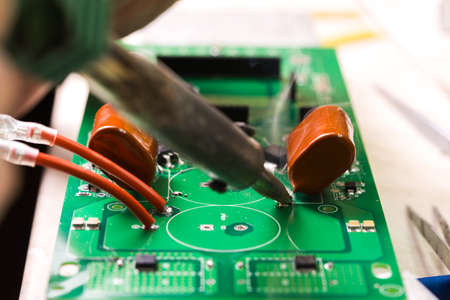 manual soldering of the board