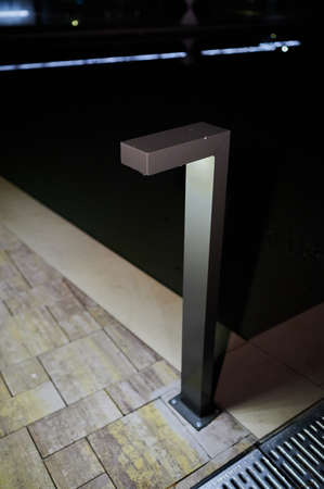 wall street lamp, all-weather lamp on the terrace of the houseの写真素材