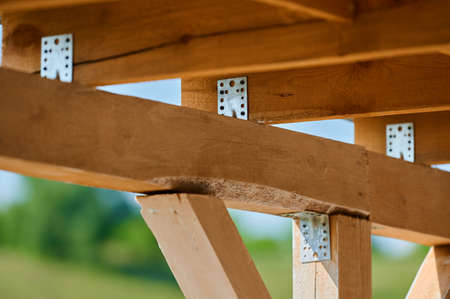outdoor solar panel installed on legs in nature, green alternative energy